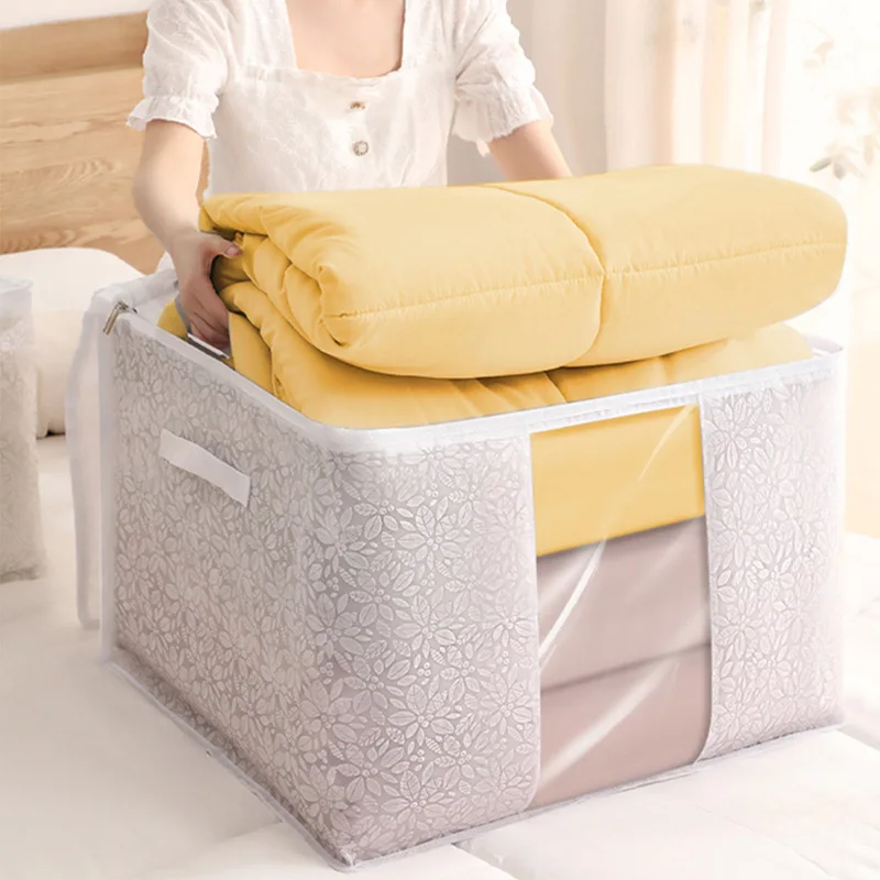 Printed cloth quilt storage bag duvet storage cover under bed storage nordic blanket organizer clothes organizer in cabinets