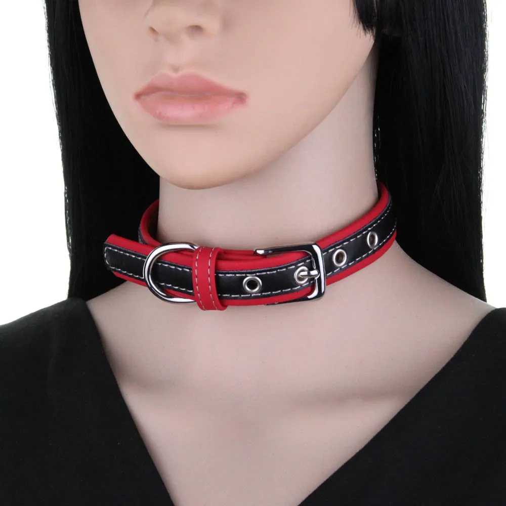 Leather Choker Collar For Women Punk Chocker Necklace Rave Festival Party Wear 2024 New Jewelry