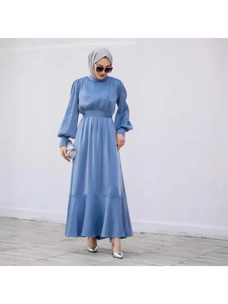 Luxe Jurken Moslim Jurken Basic Effen Nida Abaya Hoge Kwaliteit Moslimvrouwen Bescheiden Eenvoudige Jurk EID Ramadan Islamitische Kleding