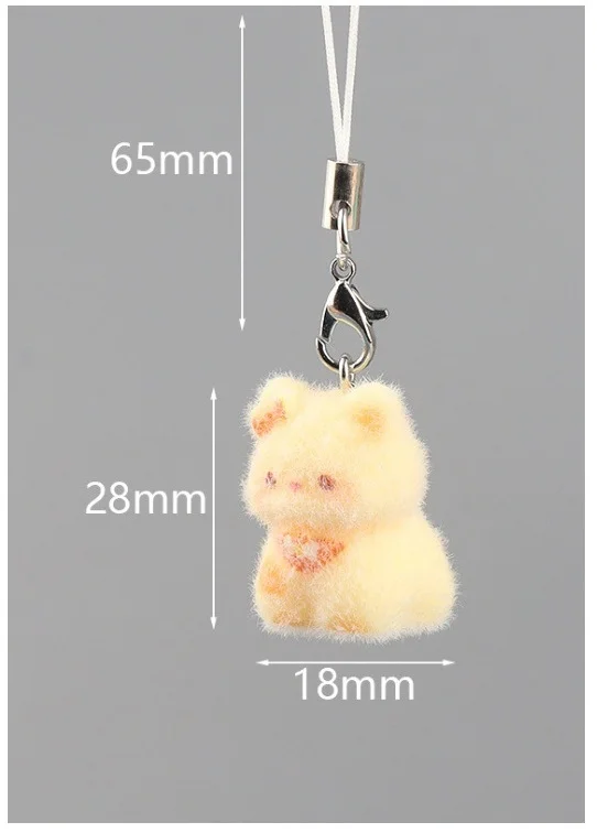 لطيف الكرتون يتدفقون الحيوان القط قلادة المفاتيح للحقائب سماعة سيارة المفاتيح ديكور سلاسل المفاتيح اكسسوارات سلسلة الهاتف الحبل