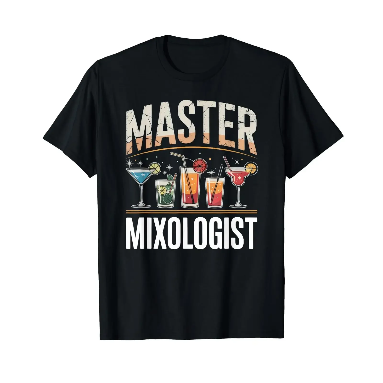 Master Mixologist Bartender Cocktail Drink Maker T Shirt vintage Washed Versatile Casual designer clothes homme Comfortable