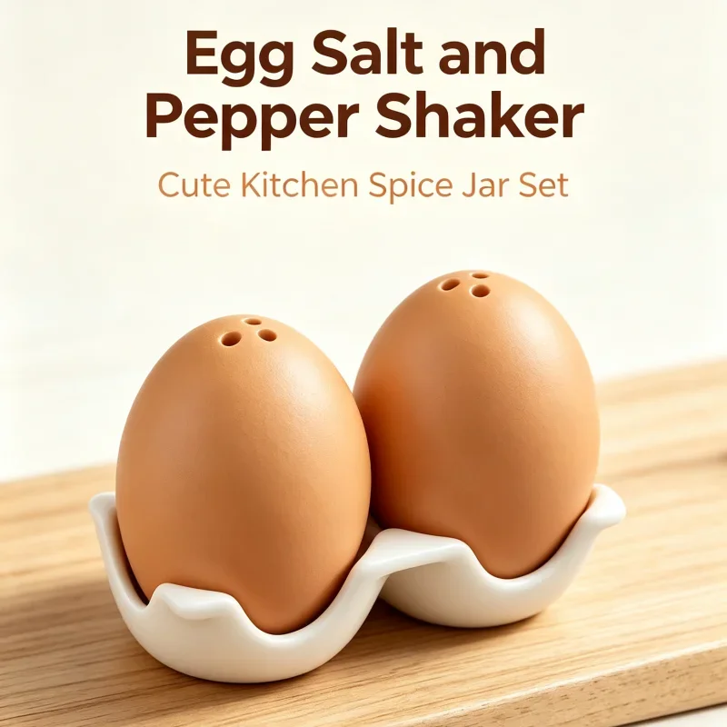 Ceramics Egg Model Seasoning Cruet Creative Decorative Porcelain Salt And Pepper Caster Kitchen Tool Condiment Bottle Tableware