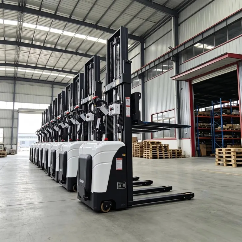 2Ton Stand Type Electric Stacker Pallet Stacker Electric 4m Triple Mast CE Warehouse 1500kg Electric Forklift Stacker OEM