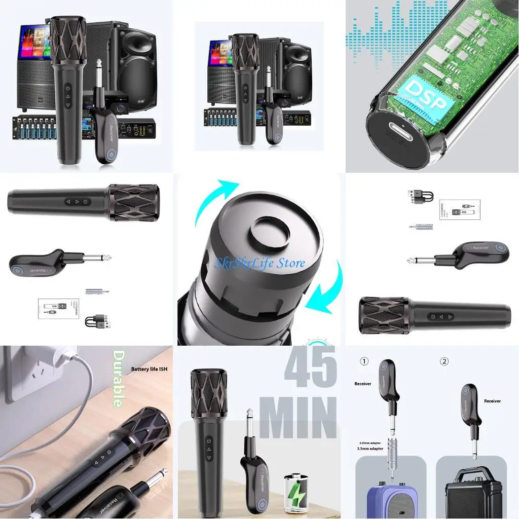 

E65E Portable Wireless Dynamic Microphone Quick Pairing Technology Handheld Microphone For Stage Show Conference Presentation