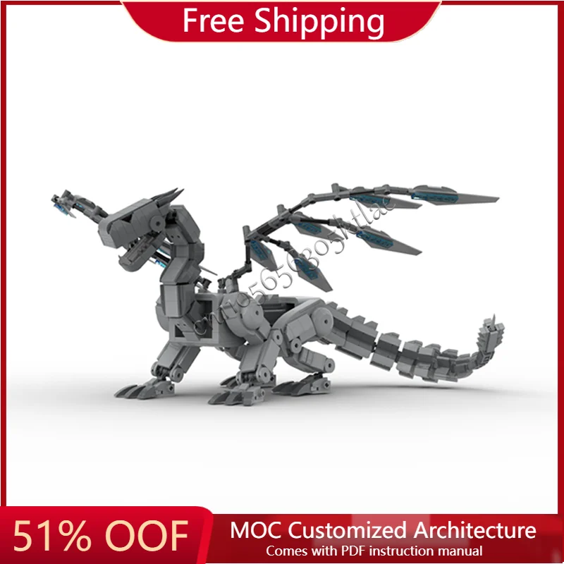 

1381 Parts MOC Creative Handsome Flying Dragon Building DIY Blocks Model Assembly Toy Unforgettable Christmas gifts For Children
