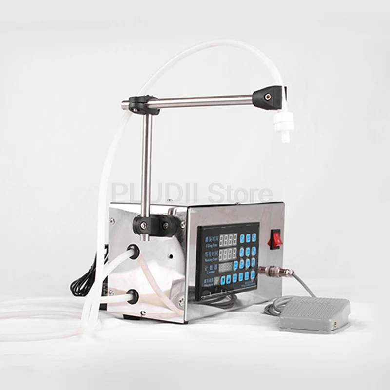 220V Digital Control Liquid Filling Machine Semi Auto Single Head Liquid Filler with LED Display for Beverage Food Grade Liquids