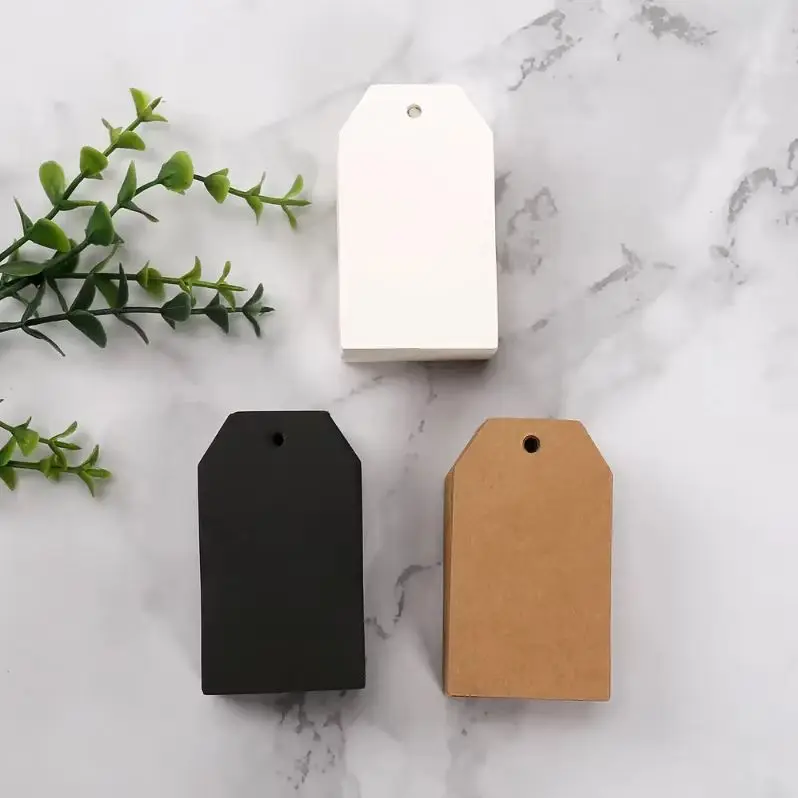 blank kraft paper tags garment clothing tag cake bread small product label baking packaging supplies white cards