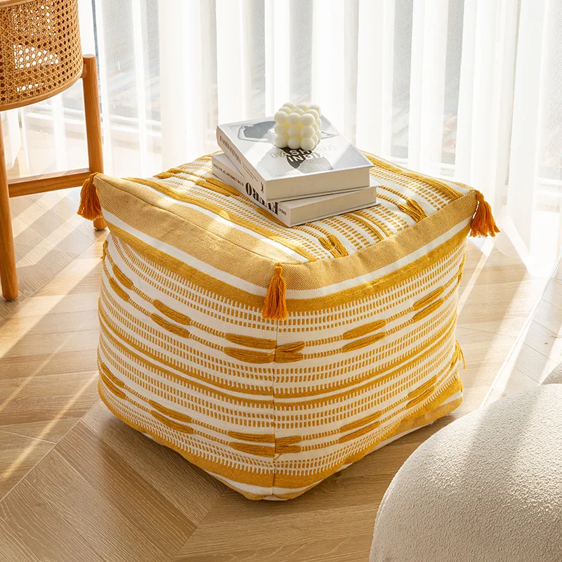 Nordic Style Living Room Lounge Sofa Removable Tatami Cushion Balcony Window Seat Cushion Bedroom Bed-End Footrest Lounge Chair