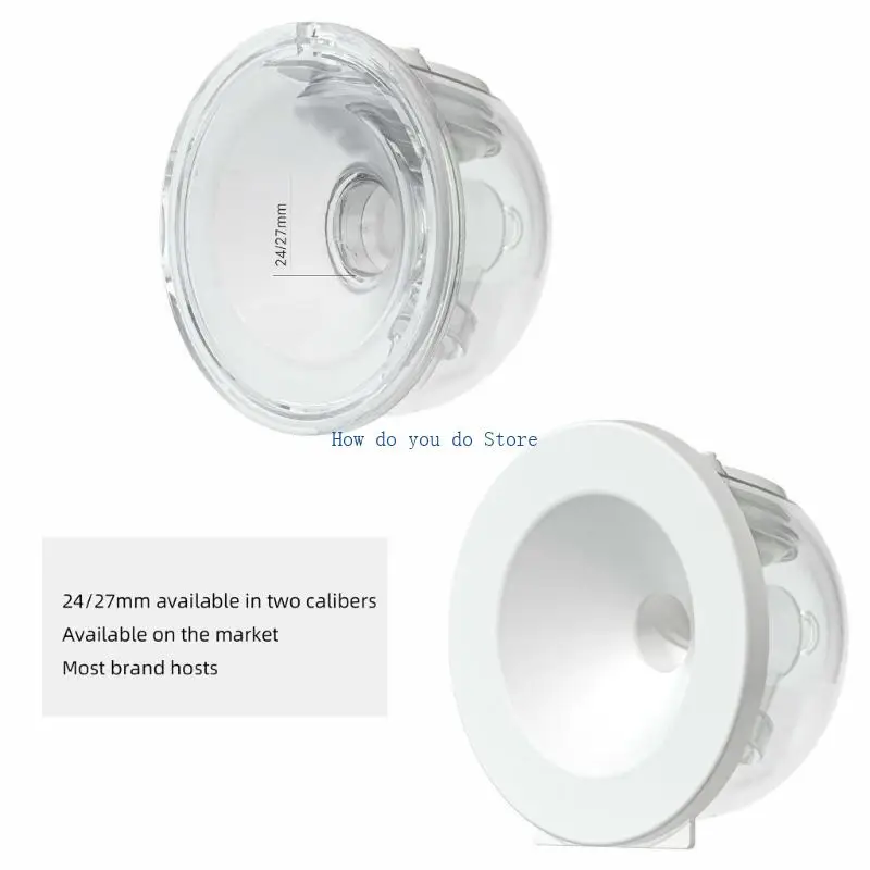 

19QF 7Pcs Repalcement Attachment for S12 S9 Electric Breast Pumps Breastfeeding Milk Collector Cup with Flange Insert