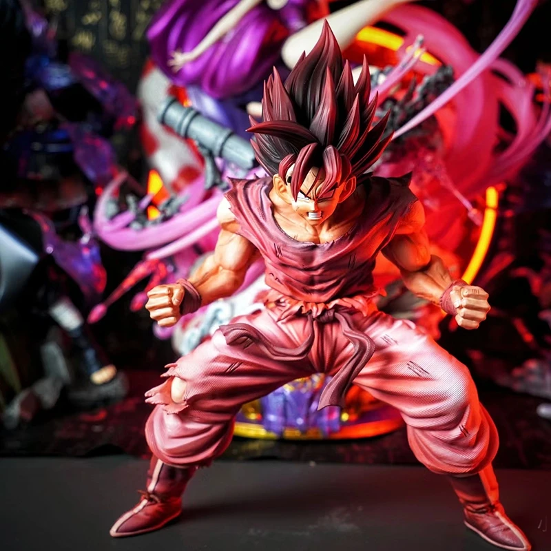 25cm/9.8in Anime Dragon Ball Z Figure Kaiouken Goku Figure PVC Super Saiyan Statue Collectible Model Toys Gifts