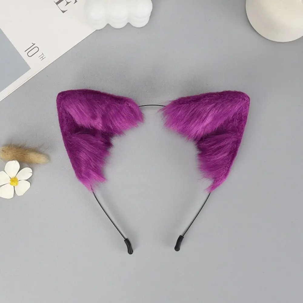 1PC Cute Plush Fox Cat Ears Gothic Headband Lolita Animal Ears Headwear Furry Artificial Cosplay Hair Accessories