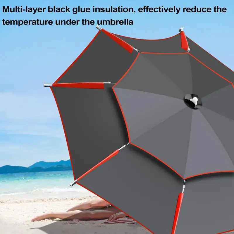 1.8m Fishing Sun Umbrella with 360-Degree Rotation Thickened Folding sun and snow protection Fishing Umbrella for Beach camping