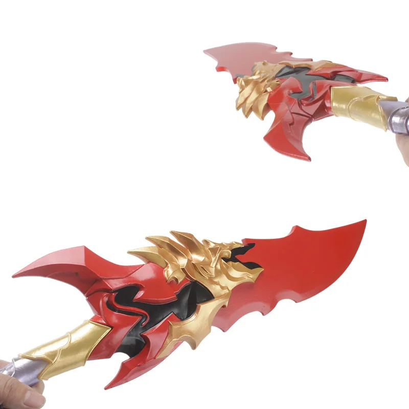 Solo nivelado Katana accesorios de Cosplay con Funda de cuero hoja de bambú juguete espada Anime Hobby colección