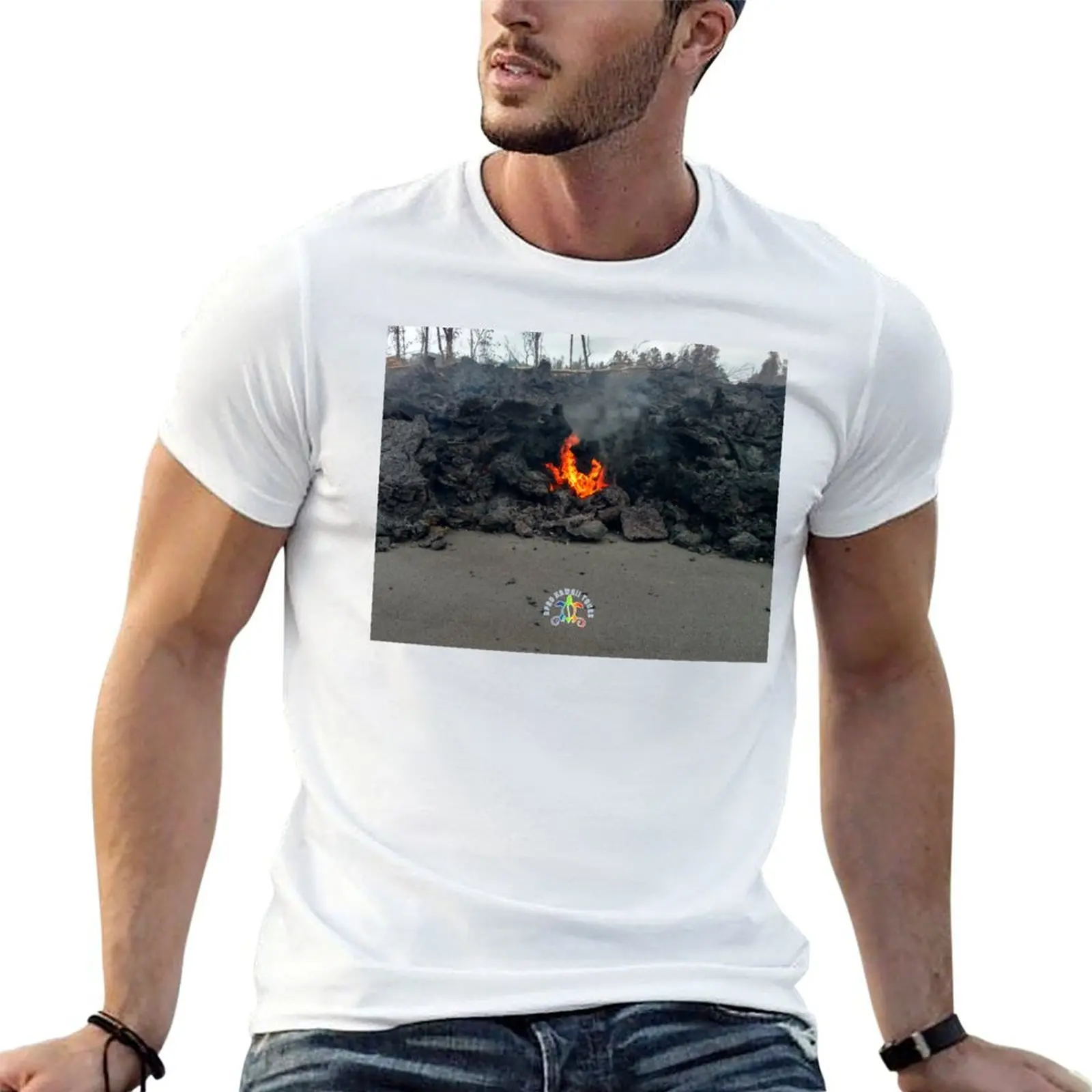 AHT - Leilani Estates Lava Flow تي شيرت رجل تي شيرت فاخر رجل تي شيرت جرافيك تي شيرت رجل عادي تي شيرت