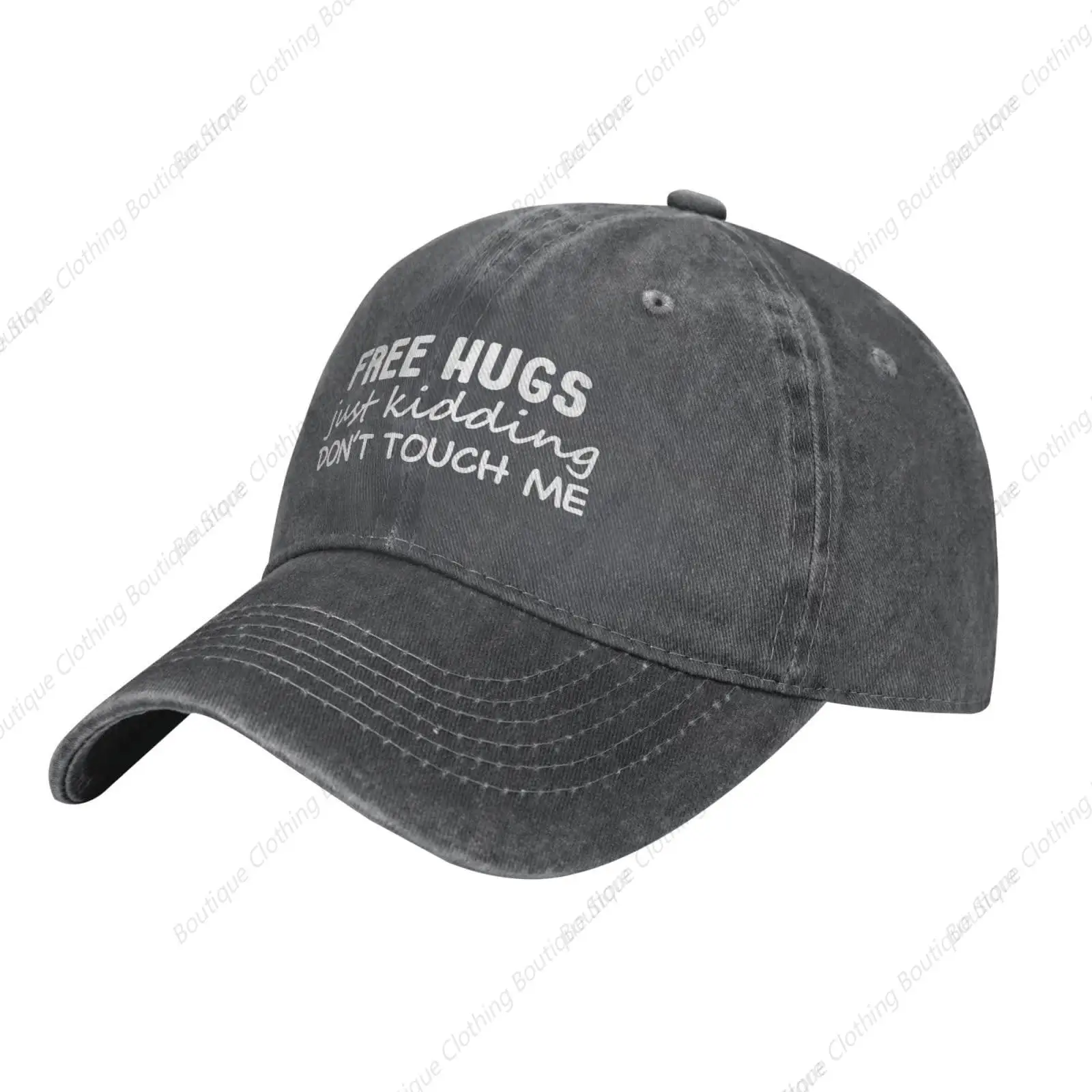 Mens Hats Free Hugs Just Kidding Dont Touch Me Athletic Hat for Men Cap Deep Heather