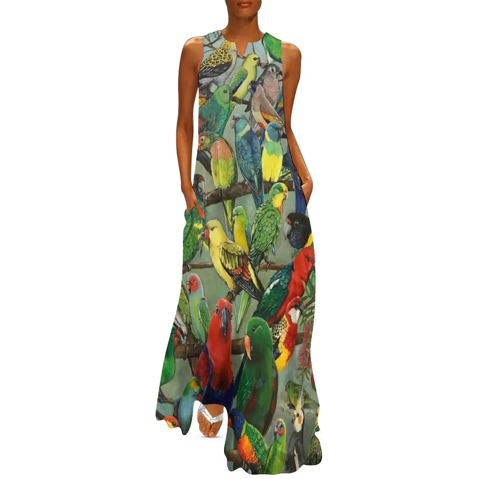 

Australian Parakeets Long Dress elegant party dress for women 2025 summer dress korean women