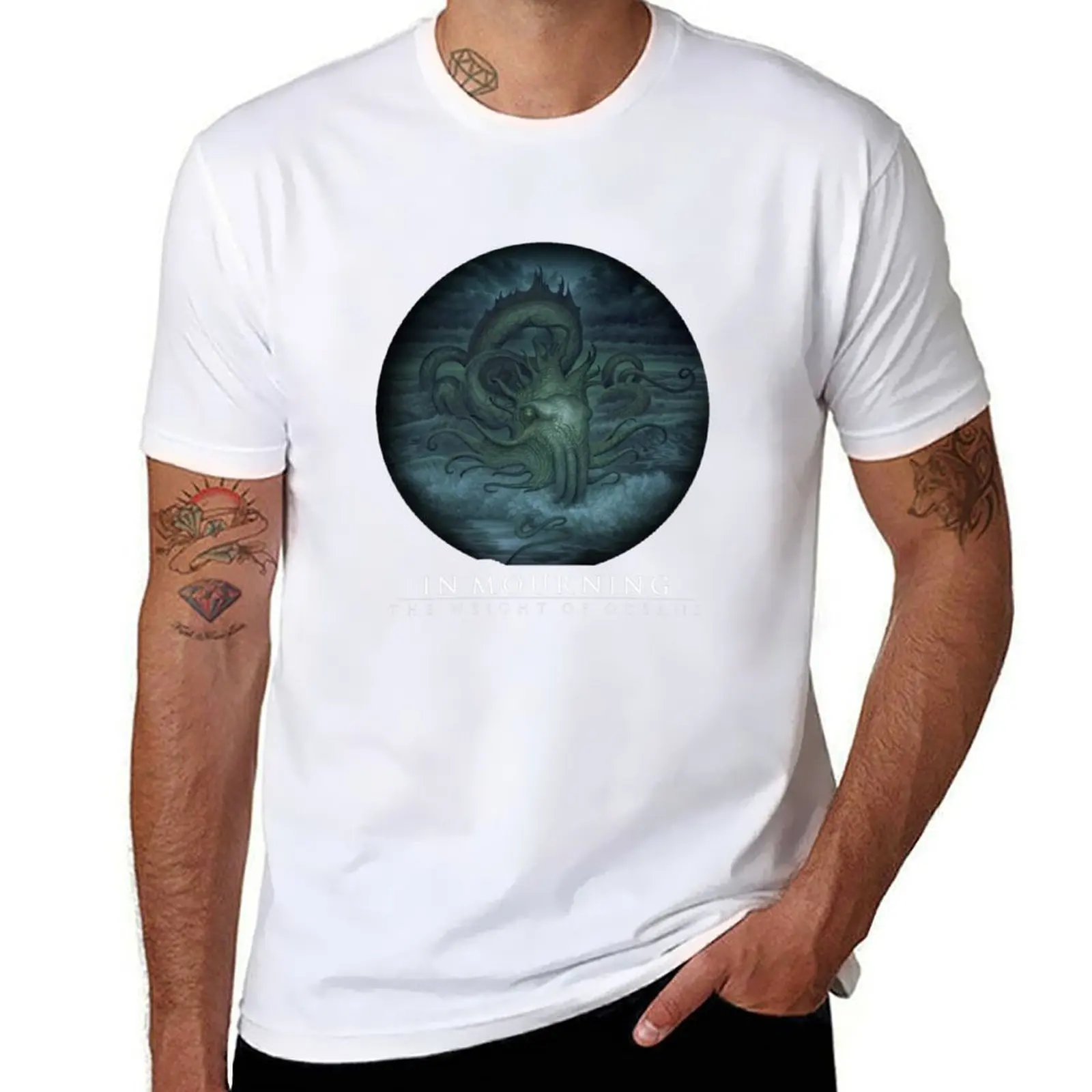 

In Mourning - The Weight Of Oceans T-Shirt t shirts cotton 100% t shirts for man slim fit T-Shirt