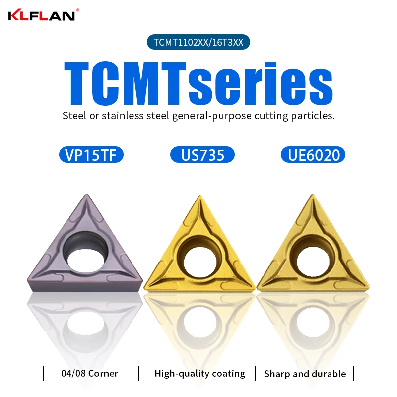 

CNC Turning Inserts TCMT16T304 TCMT16T308 TCMT110202 TCMT110204 Internal Boring Inserts Special For Stainless Steel And Steel