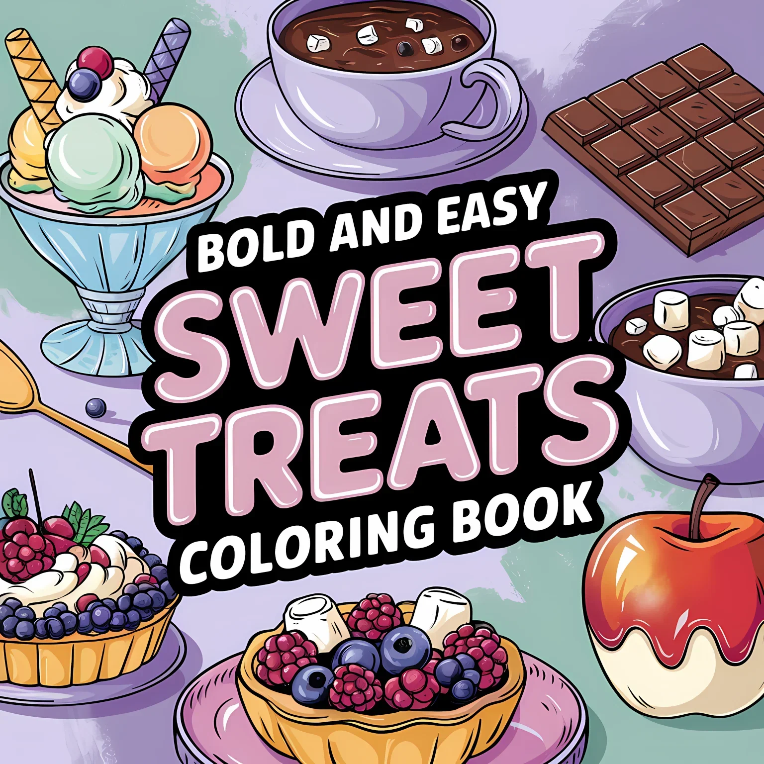 

Книга-раскраска «Сладкие угощения» для взрослых, подарок на день рождения, принадлежности для школы, милая книга для рисования для взрослых