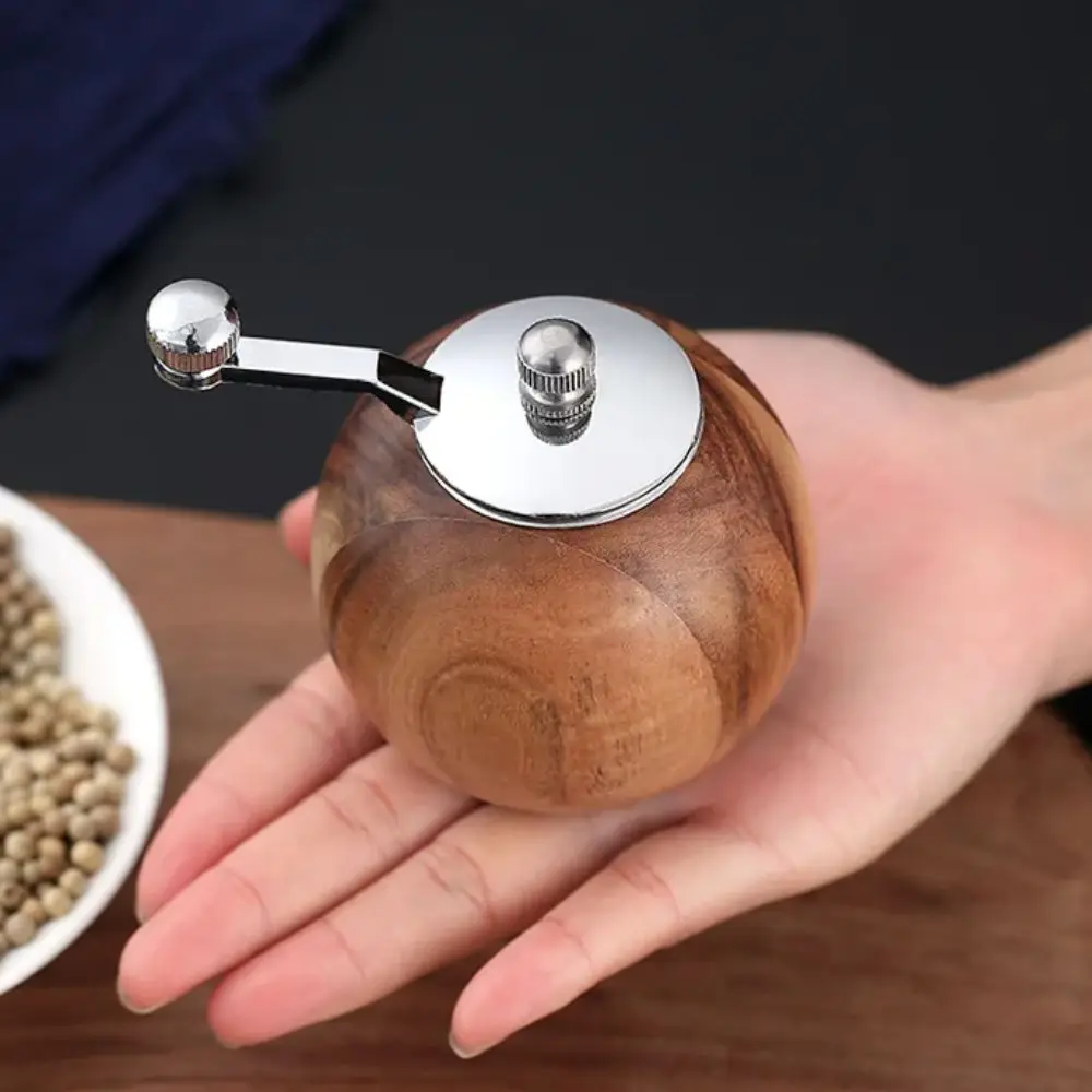 

Acacia Spherical Salt and Pepper Grinder Manual Large Capacity Pepper Mill Ceramic Grinding Core Salt and Pepper Bottle Pasta