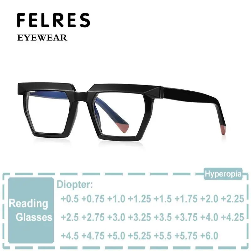 

Trendy Leopard Square Glasses Frame Women Men Transparent Computer Blue Light Filter Readingl Glasses TR90 Presbyopia Eyeglasses