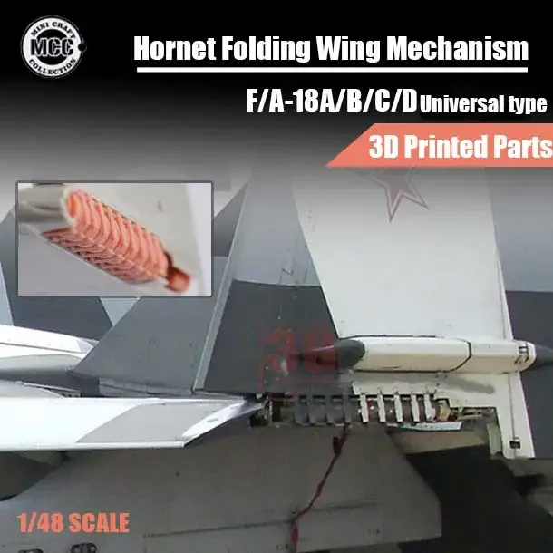 

3D Полимерная печать MCC 4801 Hornet F/A-18A/B/C/D складной механизм крыла 1/48