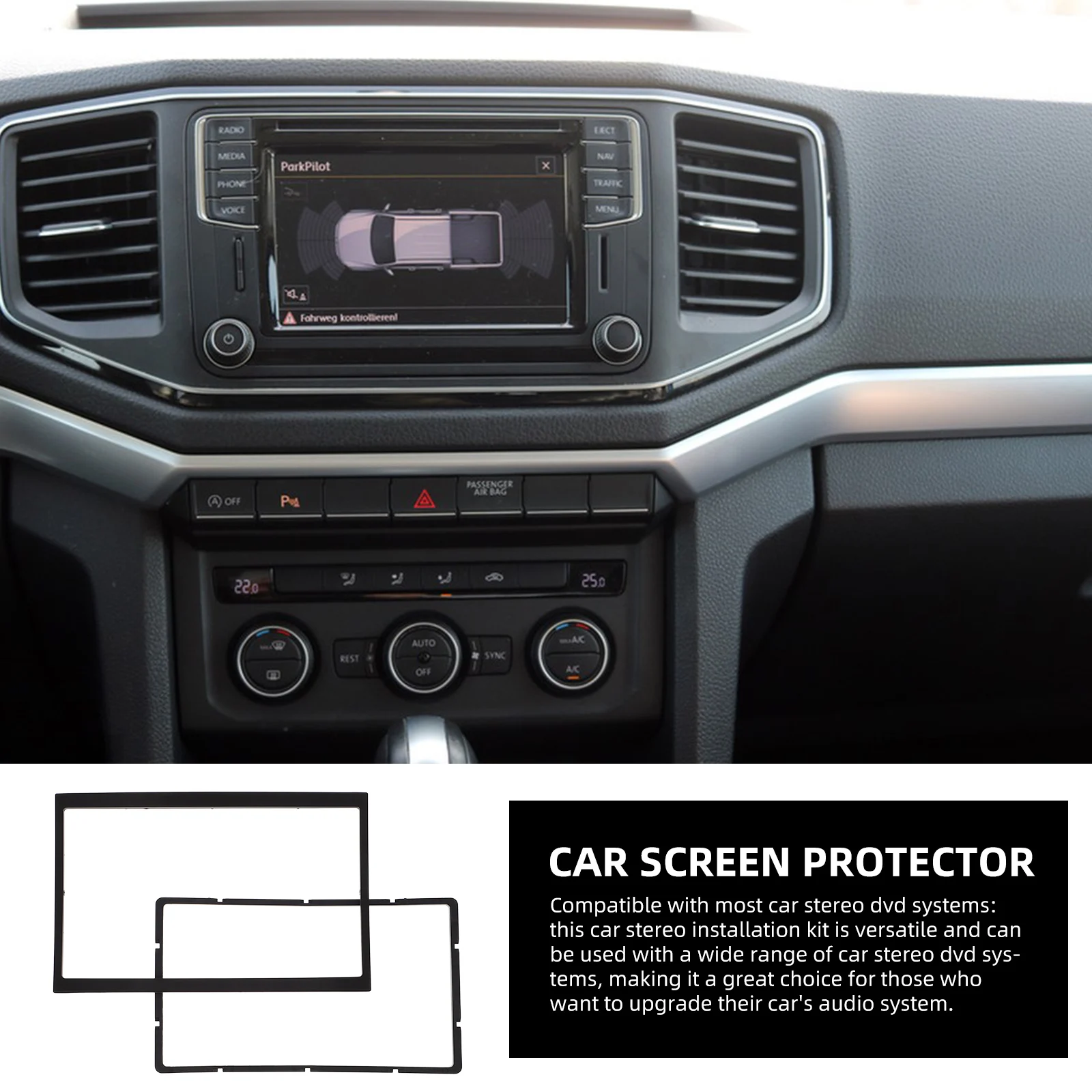 

Car Stereo Frame Double Din Installation Kit Universal Dash Kit Sleek Design Durable Material Easy Installation Dashboard