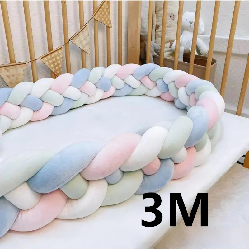 1M 2M 3M Baby Bumper Crib Protector Baby Bed Cushion for Infant Room Baby Cot Bumper Anti-collision Room Decor Baby Bed Bumper image 3