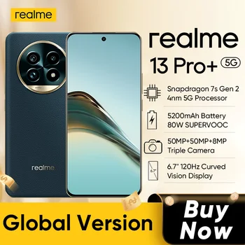 Globalna wersja realme 13 Pro+ 5G Smartphone Snapdragon 7s Gen 2 realme 13 Pro Plus 50MP 5200mAh 80W Massive Battery OTG NFC