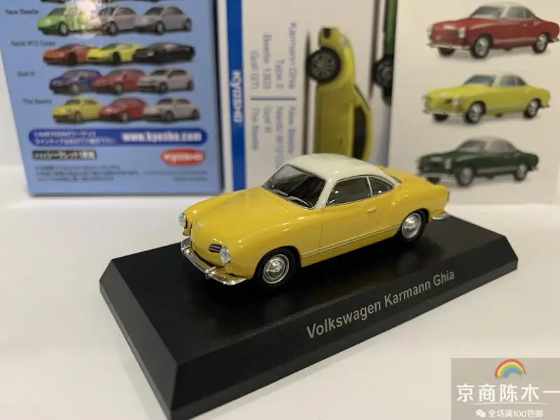 1/64 KYOSHO Volkswagen VW Karmann Ghia Collection die cast alloy trolley model ornaments gift