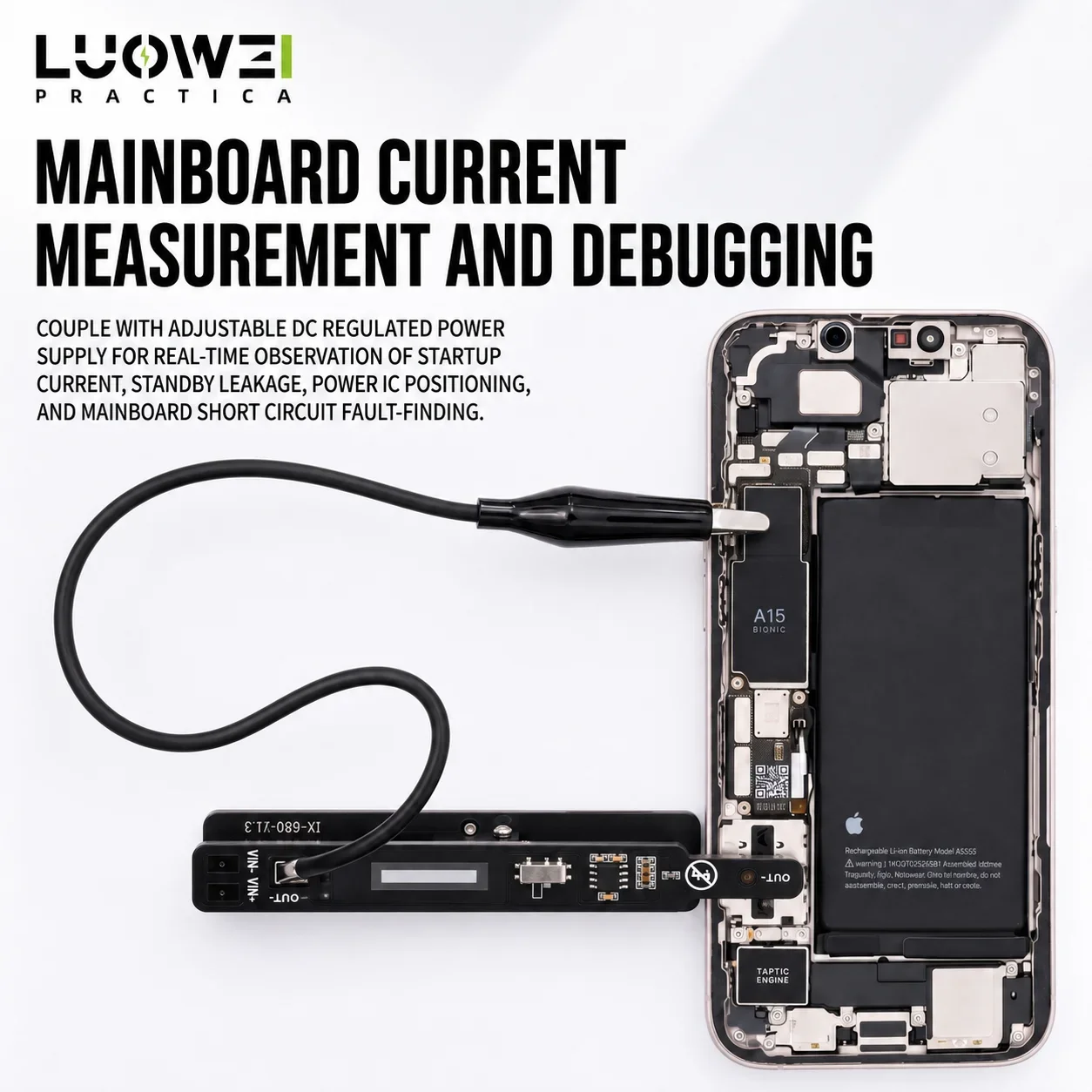 LUOWEI LW-W8 Universal Switch Clip No Solder Power On Test for Motherboard Startup Current Measurement with Stable Conductivity