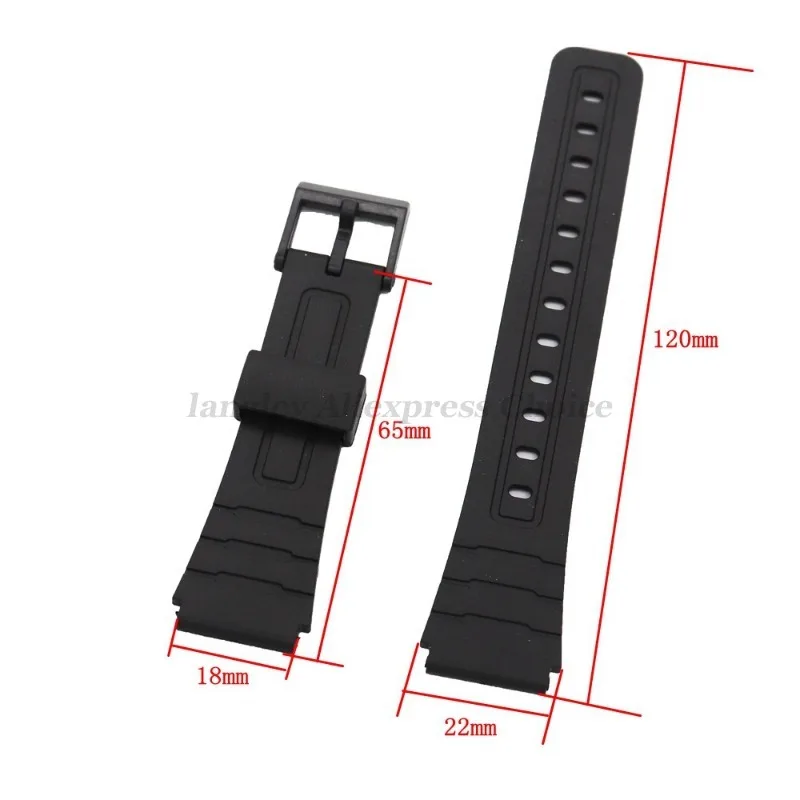Silicone Watch Strap for CASIO F91W W-800H 18mm for W800H SGW400 F91W F84 F105/108 A158/168 AE1200/1300 Soft Men Wrist Bracelets image 6