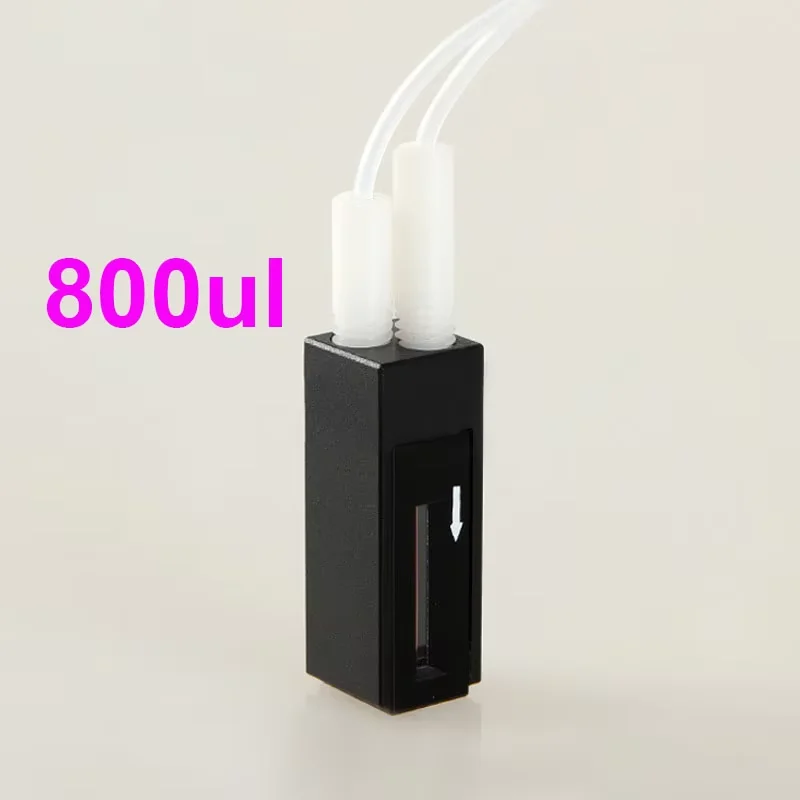 

Quartz flow cuvette with M6 threaded connectors(800ul)
