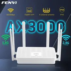 FENVI AX3000 WIFI6 Router Gigabit 2.4G/5GHz 802.11AX Wireless Signal Amplifier Booster Dual-Band 5G System WPA3 For Home Office