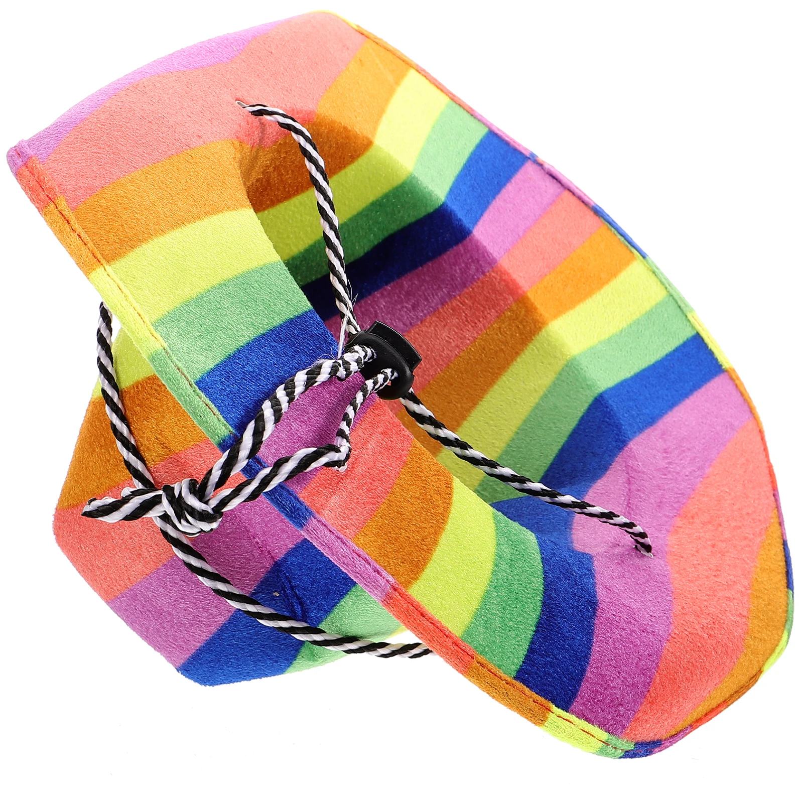 

Rainbow Cowboy Hat Unique Design Light Comfortable Cowgirl Party Photobooth Novelty Costume Pride Parade Carnival