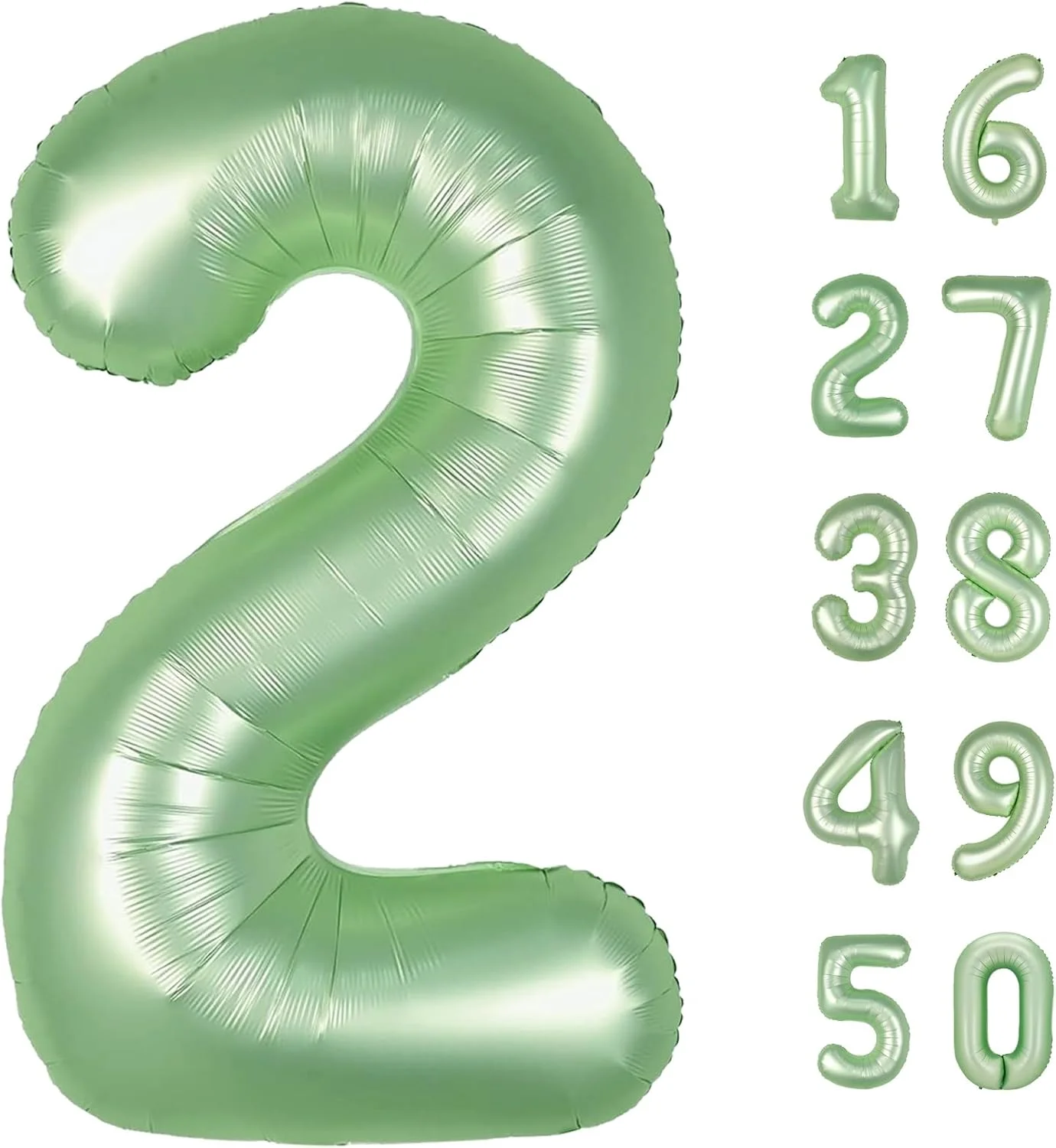

Vibrant Green Large Number Balloon Helium Foil Mylar Reusable Decor for Baby Shower Birthday Wedding Graduation