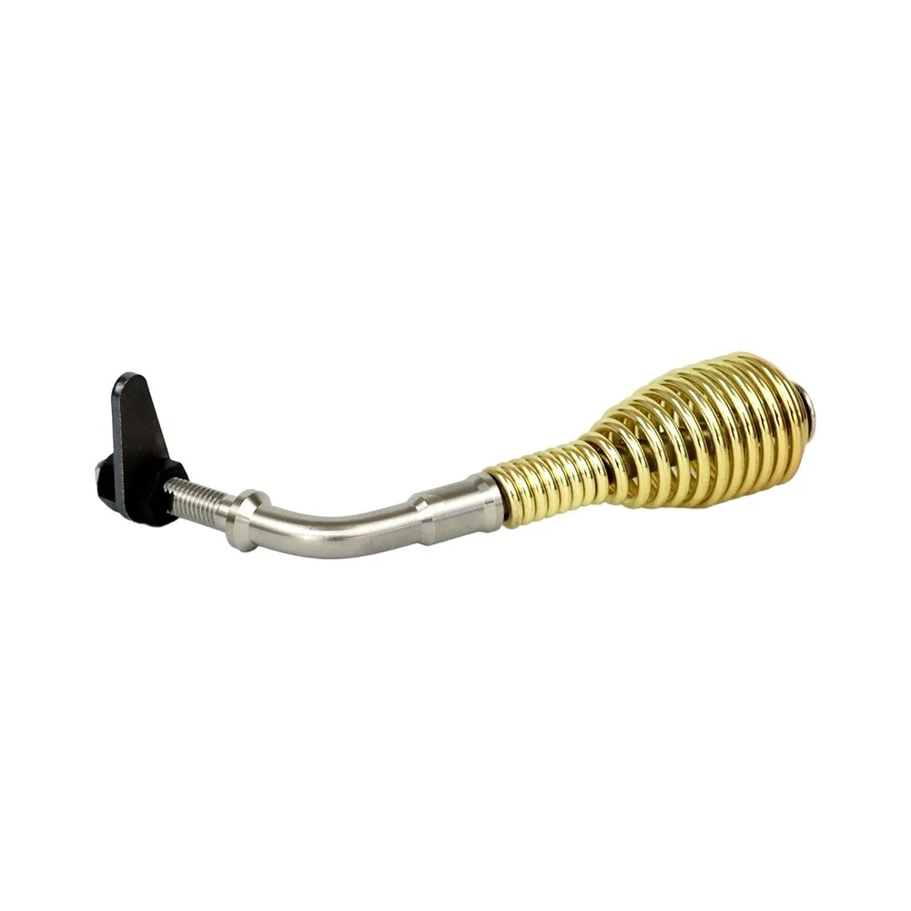 Wood Stove Door Handle Assembly with Spring Coil Thermal Dissipation and Brass-Plated Latch Rod for Reliable Door Engagement