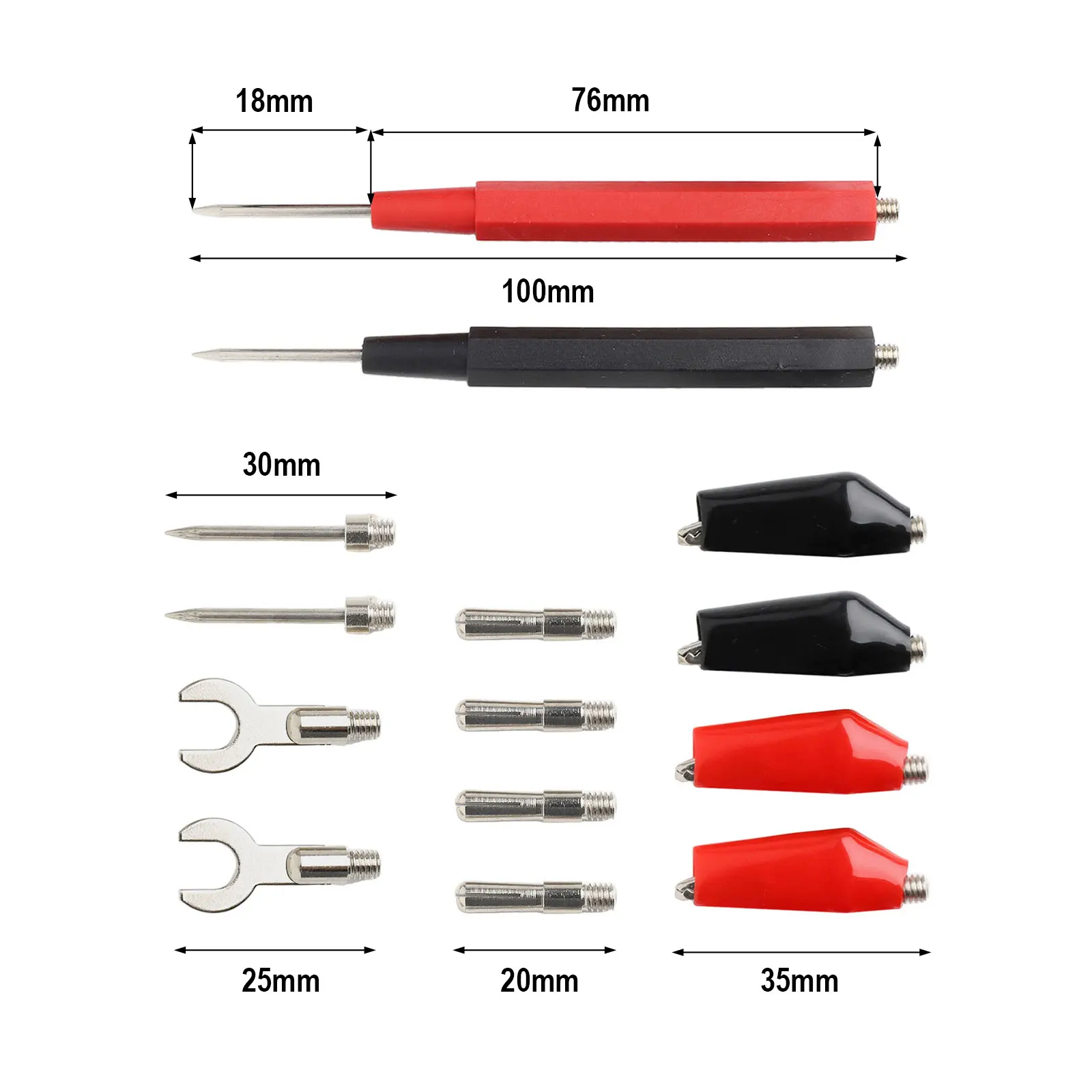 Multimeter Leads Kit Multimeter Test Leads Replaceable Probes Safety Standards Compliance Accurate Measurements