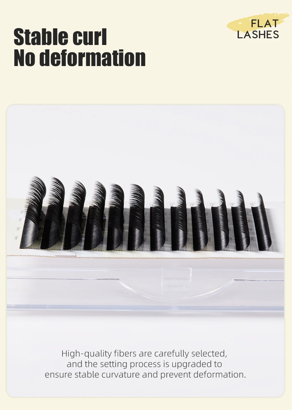 Yelix Ellipse Flache Wimpernverlängerungen Doppelspitze Zero Touch Luftig Weich 12 Reihen Tray Professionelle Salon- & Großhandelsware – Detail 10
