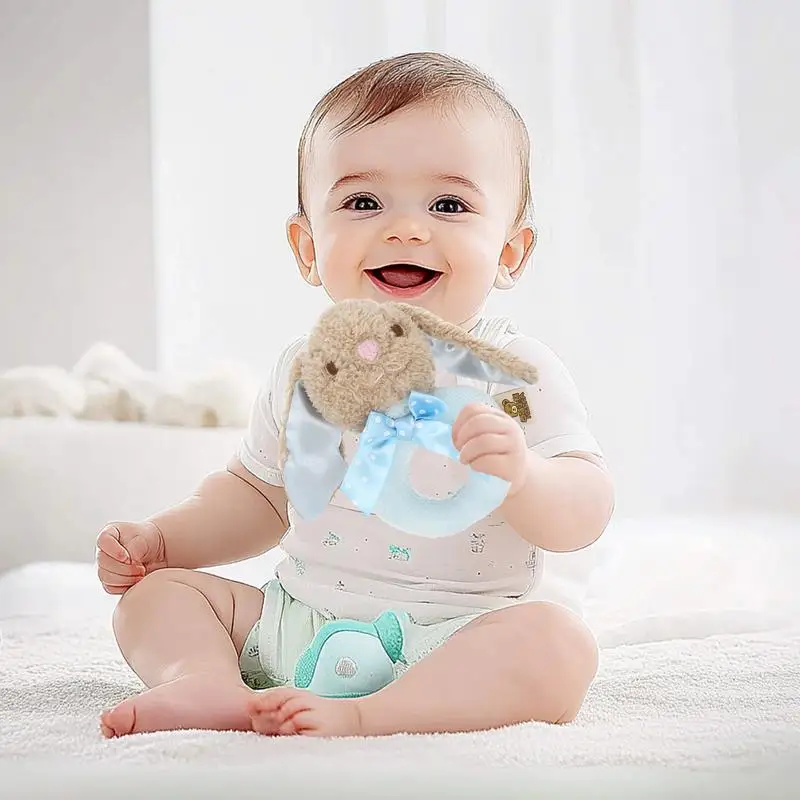 Zacht rammelaarspeelgoed Zachte rammelaars en pluche ringen Schattig lichtgewicht handgemaakt knuffel voor baby's Jongens Meisjes Reizen