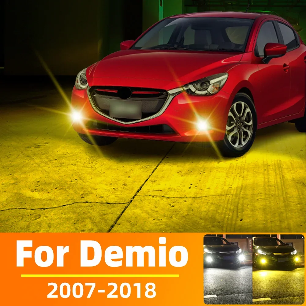 2Pcs LED Fog Lamp Bulbs For MAZDA 2 Demio 2007 2008 2009 2010 2011 2012 2013 2014 2015 2016 2017 2018 Front Driving Light