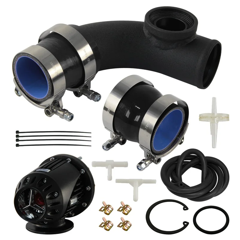 SSQV IV Blow Off Valve & 90 Degree Hose Adapter & Clamp for Hyundai Genesis Coupe 2.0T 2010-2012