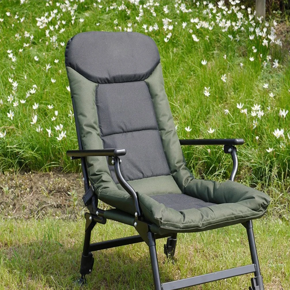 Widened Oversized Angling Chair Thick Wear Resistant Fabric Foldable Outdoor Lounge Seat Multi-scene Fishing Camping Furniture