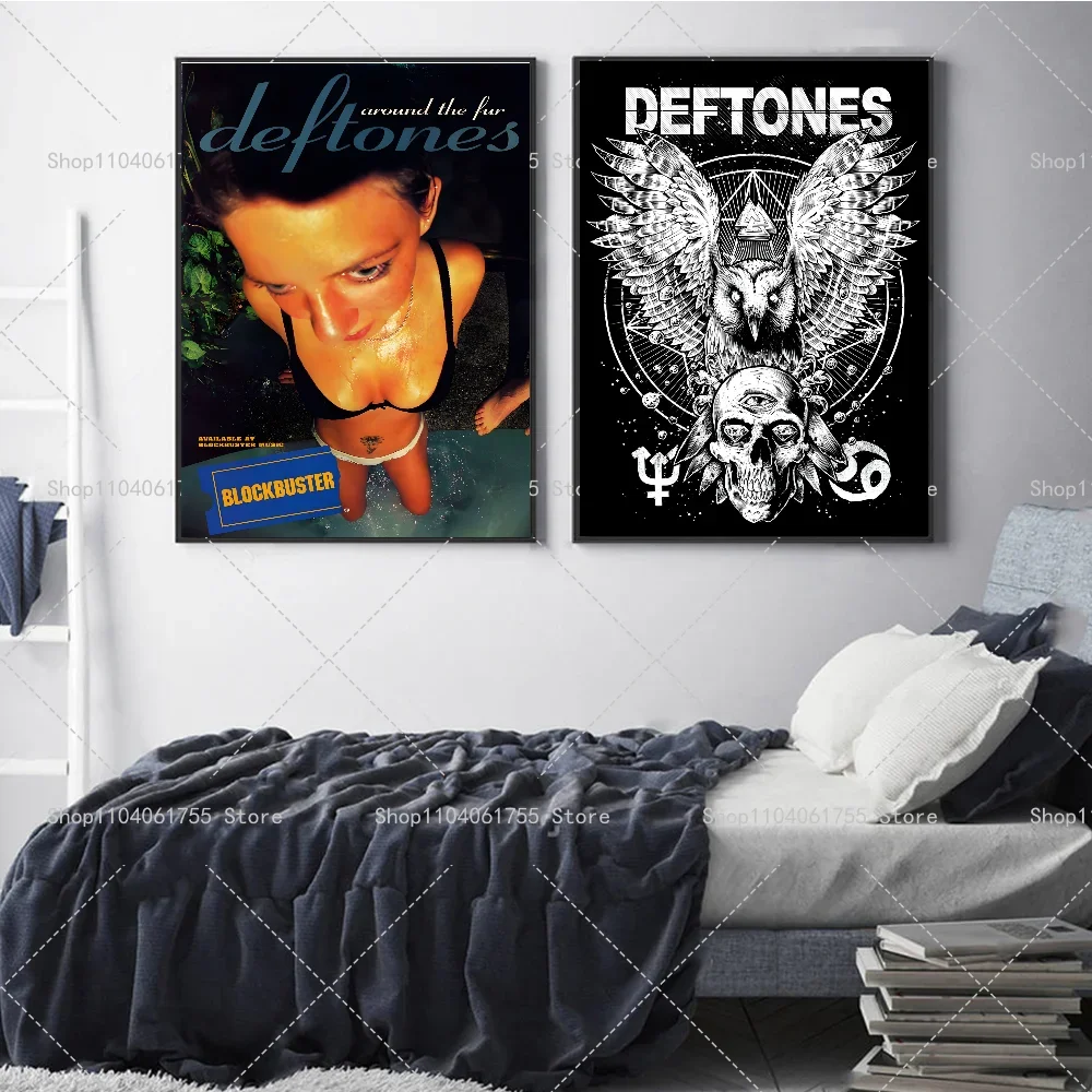 1PC Lassic Hip Hop Star Deftones Music Album Poster Self-adhesive Art Waterproof Paper Sticker Coffee House Bar Room Wall Decor