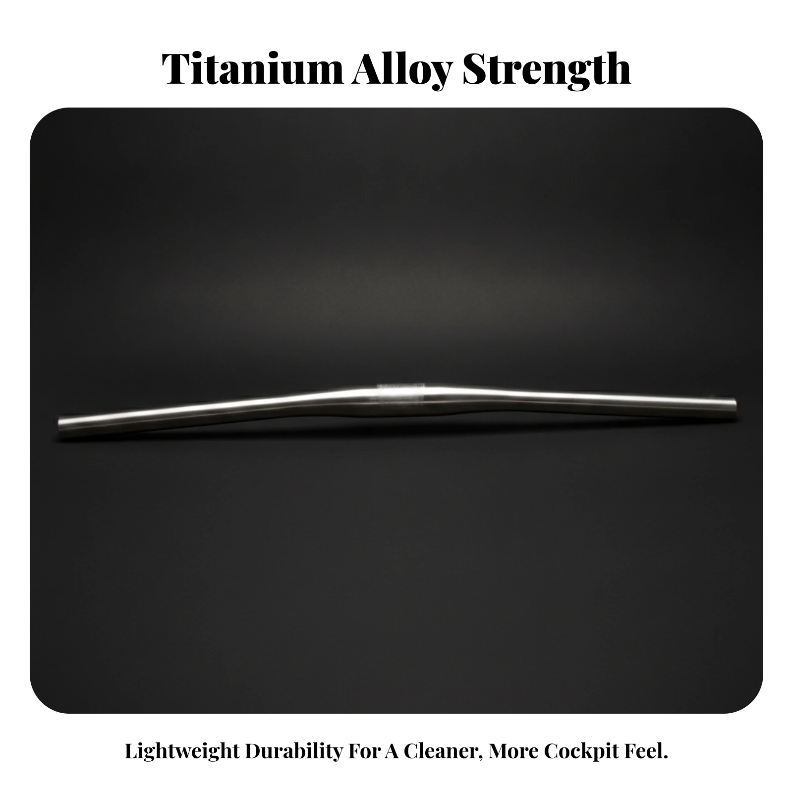 Titanium Handlebar Polished Straight Handlebar Flat Bar Lightweight for Cyclists, Mountain Bikes
