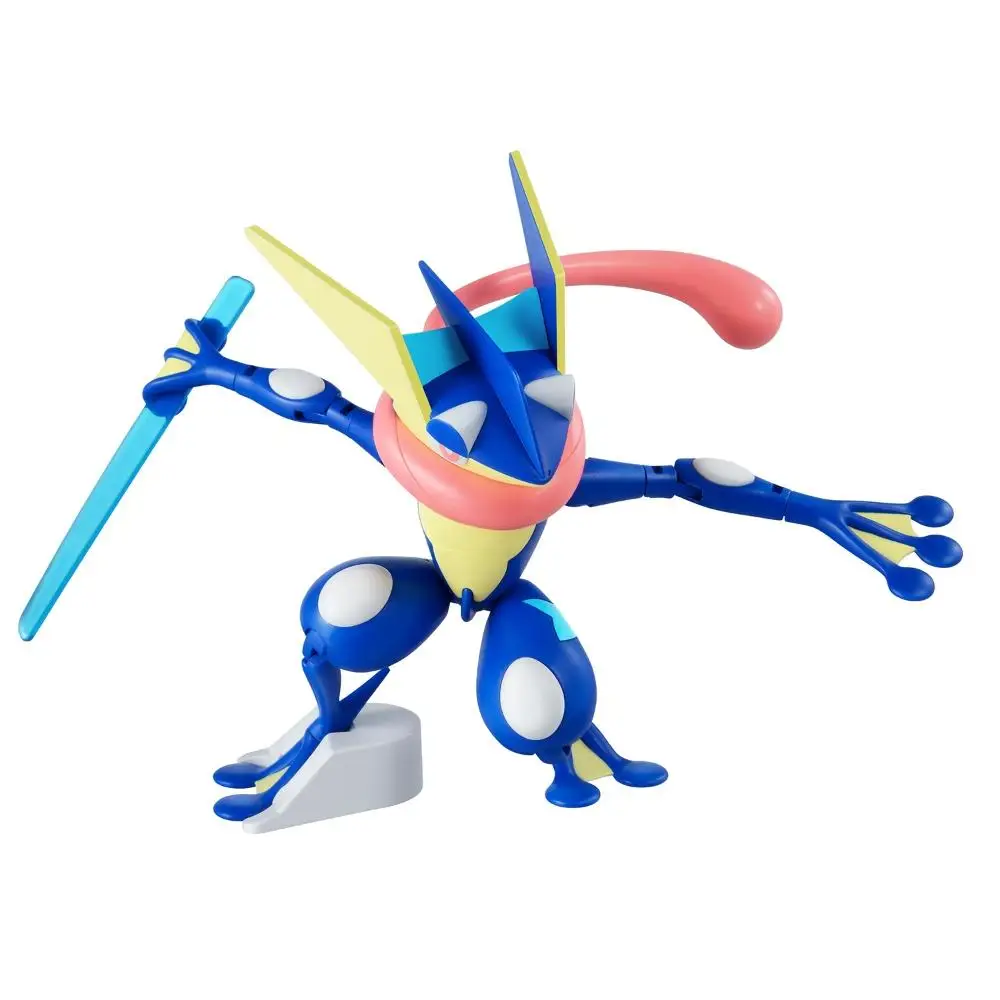 Bandai Original Pokemon ​​​​Greninja​​ Anime Action Figure Assembly Model Toys Collectible Model Ornaments Gift for Children
