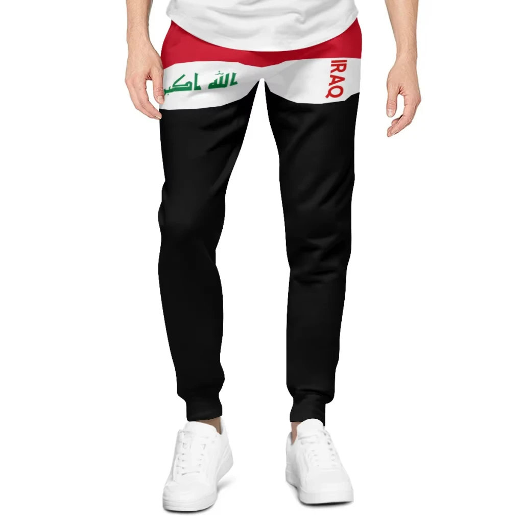 

Iraq National Flag Cuffed Joggers Flag Graphic Unisex Sport Casual Outdoor Fashion Lightweight Daily Walking Sweatpants