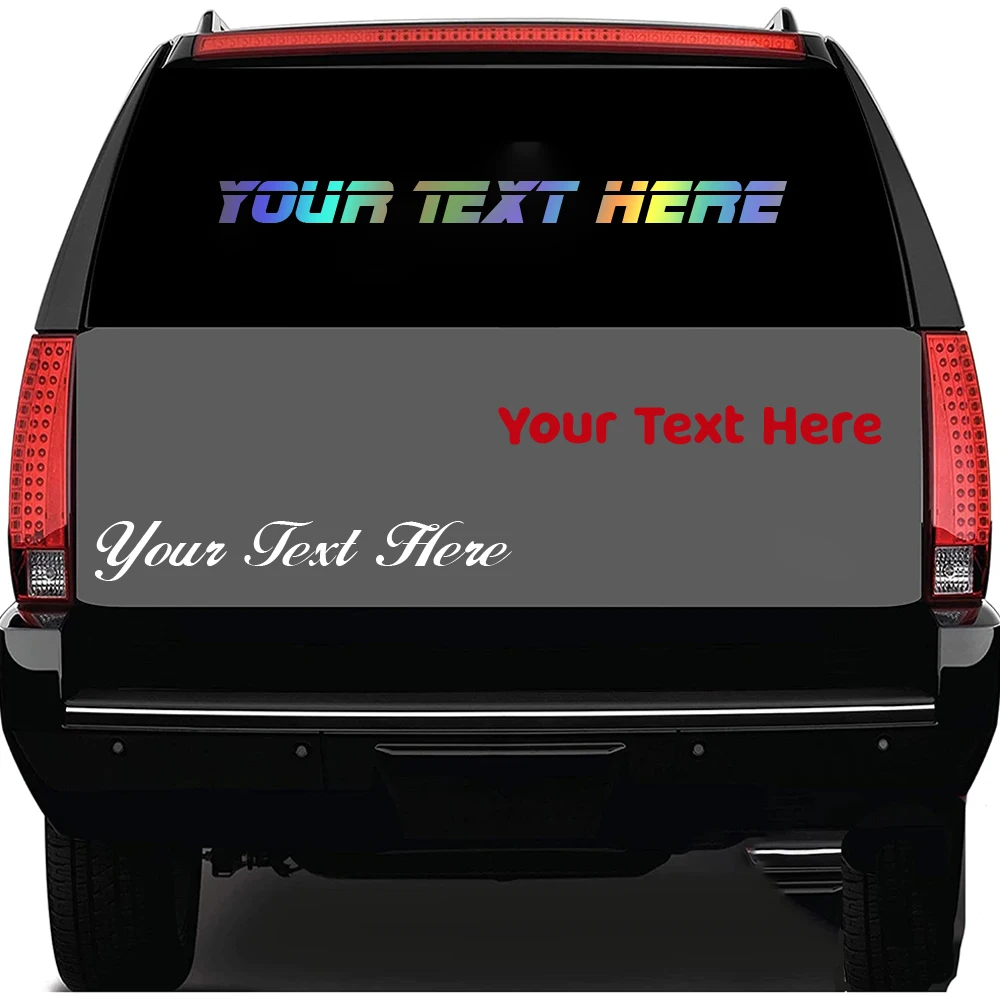 1 PC colorful 20 styles Customized Text  Car Stickers And Decals Stickers On The Car Waterproof Wall Stickers Home Decor