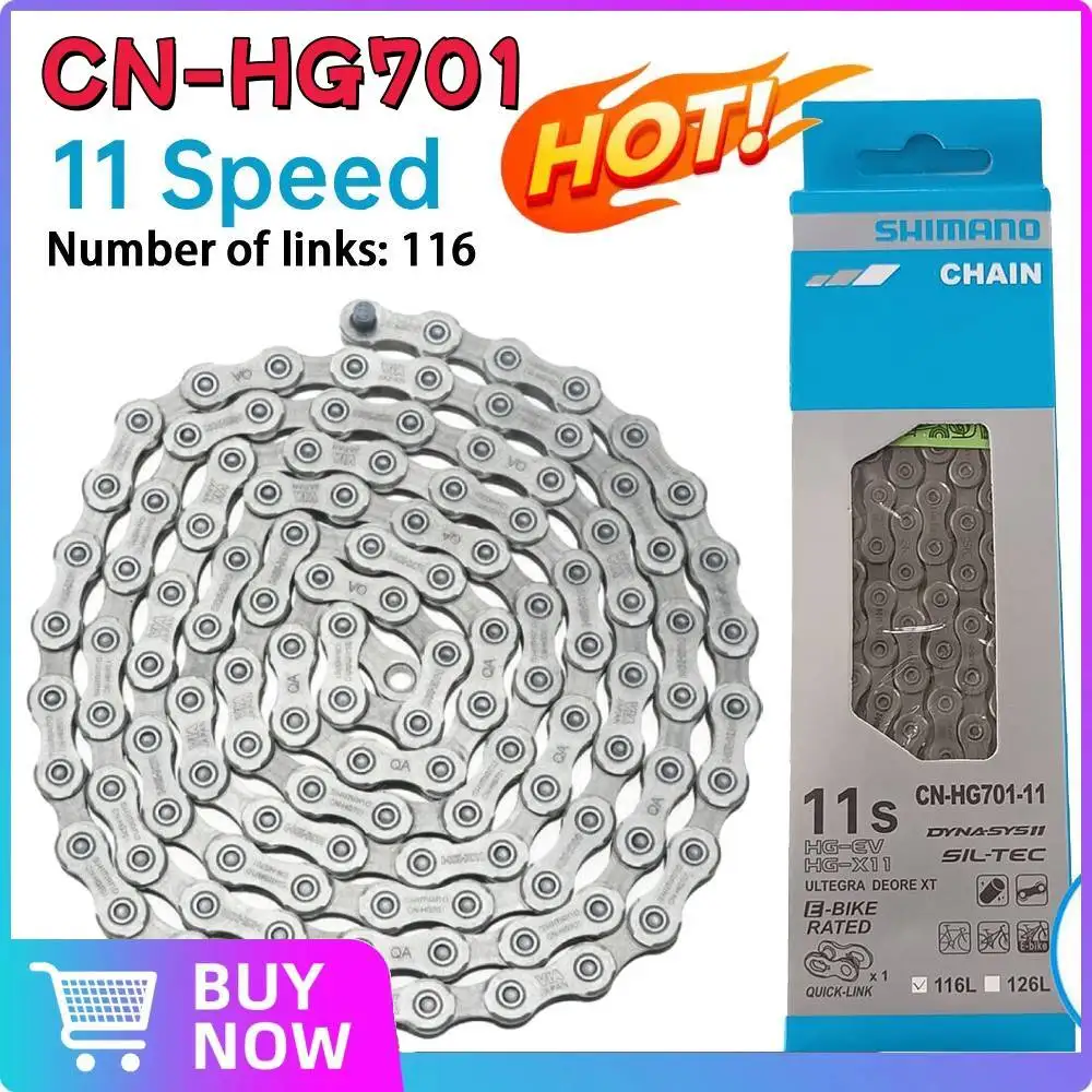 سلسلة دراجات CN-HG701 11 سرعة سلسلة Ultegra Deore XT سلسلة الدراجة 116L رابط سريع 11 فولت سلسلة التيار الجبلية ل Shimano الطريق E-الدراجة