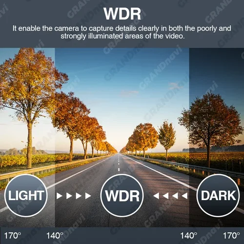 Imagen 2 del producto Grandnavi-Cámara de salpicadero DVR HD para coche, grabadora automática para reproductor Multimedia Android, DVD, alarma de voz, vídeo ADAS, 720P, tarjeta TF USB, 16G/32G